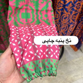 تصویر پیراهن مانتویی ساحلی زنانه سایز بزرگ طرح کتیبه 