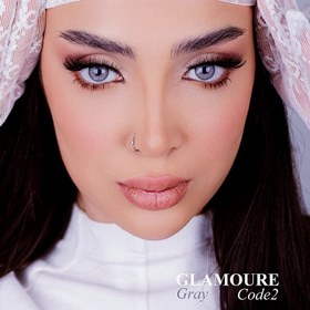 تصویر لنز گلامور GLAMOURE رنگ طوسی Gray شماره 2 