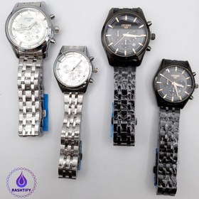 تصویر ساعت مردانه و زنانه طرح سیتیزن وی آی پی | Citizen VIP - صفحه مشکی و بند مشکی / زنانه Citizen VIP men's and women's watches