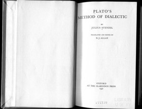 تصویر دانلود کتاب Plato's Method of Dialectic 1940 کتاب انگلیسی افلاطون روش دیالکتیک 1940