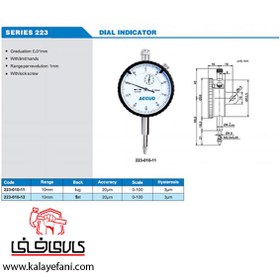 تصویر ساعت اندیکاتور آکاد مدل 11-010-223 