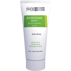 تصویر کرم ضد جوش فیس دوکس آکنه زوم پوست بدن چرب و جوش دار 75 میل acedoux Acnesome Sebum Control Cream For Body 75ml