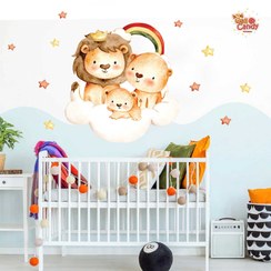 تصویر برچسب دیواری اتاق کودک تدی کوچولو کد W168G سایز ۸۰*۱۰۰ سانت 