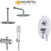 تصویر ست شیرآلات حمام توکار برند شودر مدل روگن - 2.ABS / کروم Rogen