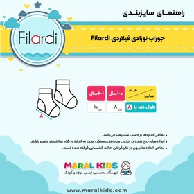 تصویر جوراب نوزادی پسرانه طرح خرس خوش‌شانس سفید فیلاردی Filardi Filardi White Lucky Bear Baby Boy Socks