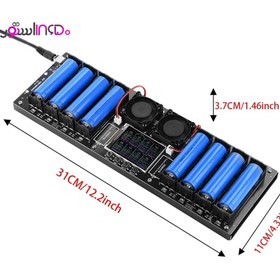 تصویر شارژر و تستر ظرفیت باتری 18650 لیتیوم-یون 8 کاناله - نمایش نمودار Battery charger and capacity tester 18650x8 - Li-ion & Li-po