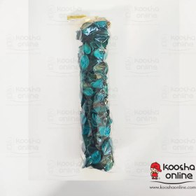 تصویر گل خشک تزئینی رنگ آبی 