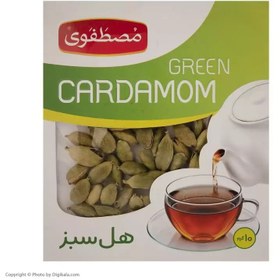 تصویر هل سبز مصطفوی حجم 10 گرم Green cardamom Mustafavi - 10 grams