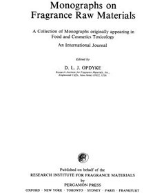 تصویر دانلود کتاب Monographs on Fragrance Raw Materials: A Collection of Monographs Originally Appearing in Food and Cosmetics Toxicology 1979 کتاب انگلیسی مونوگراف هایی در مورد مواد خام عطری: مجموعه ای از مونوگراف هایی که در ابتدا در سم شناسی مواد غذایی و آرایشی ظاهر شدند 1979