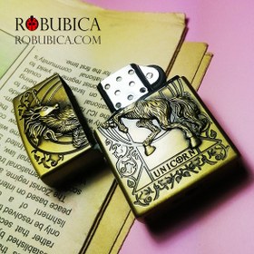 تصویر فندک طرح اسب طلایی 