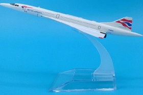 تصویر ماکت هواپیما کنکورد بریتیش ایرویز ۱۶ سانتیمتر Concorde British Airways 