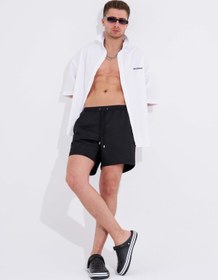 تصویر شورت شنای پایه خاکستری مردانه 