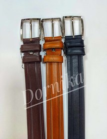 تصویر کمربند مردانه چرم طبیعی کد۳۶مدل زبانه دار Leather Belt