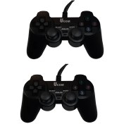 تصویر دسته بازی یوکام مدل UC-JS704S2 سیمی دو عددی شوک دار 