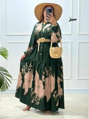 تصویر پیراهن گلی زنانه فری سایز سبک و خنک رنگ های متنوع 