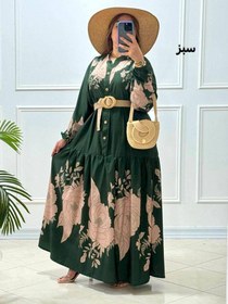 تصویر پیراهن گلی زنانه فری سایز سبک و خنک رنگ های متنوع 