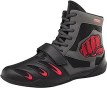 تصویر Men'S Boxing Shoes Breathable Squat Sneakers Casual Boxing Workout Shoes for Men Non-Slip Wrestling Weightlifting Shoes 