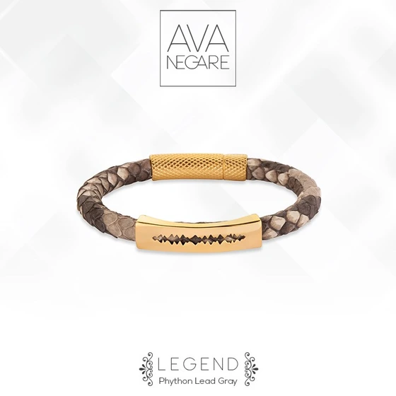 خرید و قیمت دستبند فرکانس صدا مدل Legend طلای ۱۸ عیار (PYTHON Lead Gray ...