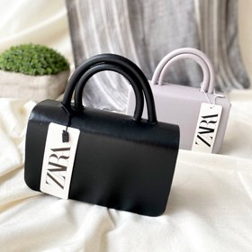 تصویر مینی بگ دوشی و دستی سایز کوچک رنگ نارنجی-سفید برند ZARA Mini bag