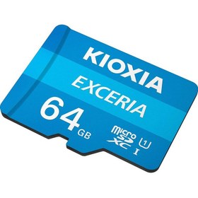 تصویر رم میکرو ۶۴گیگ کیوکسیا Kioxia EXCERIA U1 C10 100MB/s + خشاب Kioxia EXCERIA U1 C10 100MB/s