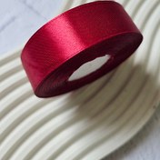 تصویر ربان ساتن 2.5 سانتی زرشکی - 33 یارد 