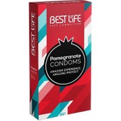 تصویر کاندوم تنگ کننده بست لایف Pomegranate بسته ۱۲ عددی ارسال رایگان 