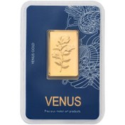 تصویر شمش طلا ۱۸ عیار ونوس مدل گل رز ۱۰۰ سوت 