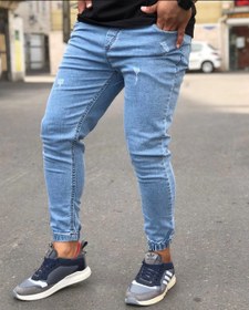 تصویر شلوار اسلش جین در رنگ بندی خفن- پارچه پنبه پر سنگشور اعلا Denim slash pants in color