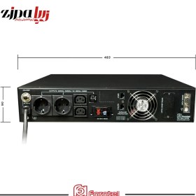 تصویر یو‌پی‌اس لاین اینتراکتیو توان 3 کاوا مدل DSS3000X48V-RT فاراتل 