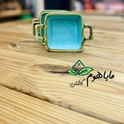 تصویر کاسه دنی هوم مربع دسته دار اورجینال - آبی فیروزه ای 