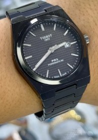 تصویر ساعت مچی تیسوت بند مشکی | Tissot wristwatch with black strap 