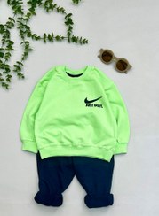 تصویر ست بلوز شلوار بیبی گپ (بلوز نئونی خوشرنگ و شلوار سورمه‌ای) سایز 35 تا 45 - 35 