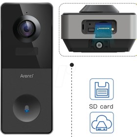 تصویر چشمی هوشمند درب شیائومی مدل Arenti VBELL 1 Smart Wi-Fi Video Doorbell Arenti VBELL 1 Smart Wi-Fi Video Doorbell