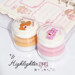 تصویر هایلایتر پودری طرح خرس های مهربون - بنفش 