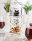 تصویر قندان ویلا پاتیسری 3 کوکی شیشه ای استوری اندازه کوچک پاشاباغچه Paşabahçe 