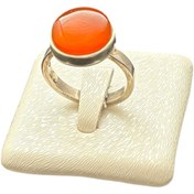 تصویر انگشتر مردانه سنگ عقیق یمن اصل نگین گرد 