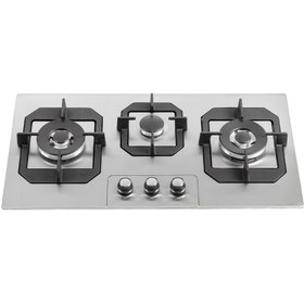 تصویر اجاق گاز استیل ۳ شعله درسا مدل DG2212-3 Dorsa Steel Hob Model DG2212-3