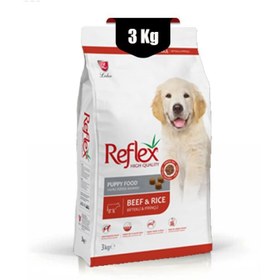 تصویر غذای خشک توله سگ رفلکس طعم گوشت و برنج 3 کیلوگرم Reflex Puppy Food Beef Rice 3kg