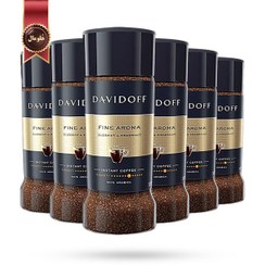 تصویر 6 عدد قهوه فوری دیویدوف Davidoff مدل فاین آروما fine aroma وزن 100 گرم 