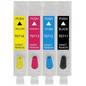 تصویر کارتریج قابل شارژ اپسون EPSON T0711-T0714 