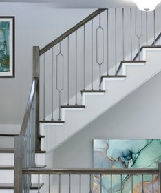 تصویر نرده فلزی روناک (کد 211) - مشکی Ronak Metal Baluster staircase (code 211)