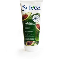 تصویر اسکراب لایه‌بردار است.ایوز مدل آووکادو و عسل (St.Ives Exfoliant Avocado & Honey) مخصوص پوست خشک تا نرمال حجم 170 گرم 