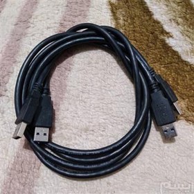 تصویر کابل دو سر نری usb 3 فوق العاده با کیفیت 