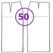 تصویر الگوی دامن تک سایز 50 