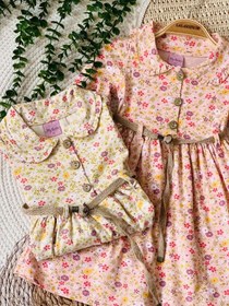 تصویر پیراهن گل گلی کمردار کد 1176 