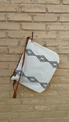 تصویر کیف پارچه ای طرح هندسی زیپ دار 