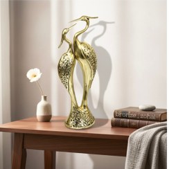 تصویر مجسمه درناهای برنزی دوقلو – طرح عاشقانه برنز زحل 