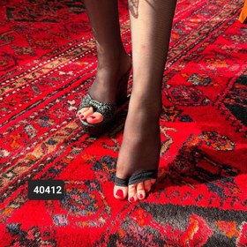 تصویر جوراب‌شلواری شیشه‌ای مدل انگشتی (مخصوص صندل)دکلته Women's Toeless Sheer Tights / Open Toe Sandals Pantyhose