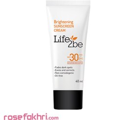 تصویر کرم ضد آفتاب رنگی و روشن کننده SPF30 لایف توبی Life 2BE Brightening Sunscren Cream SPF30