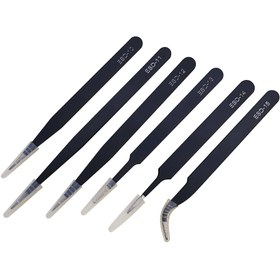 تصویر ست پنس 6 تایی tweezer set 6pcs